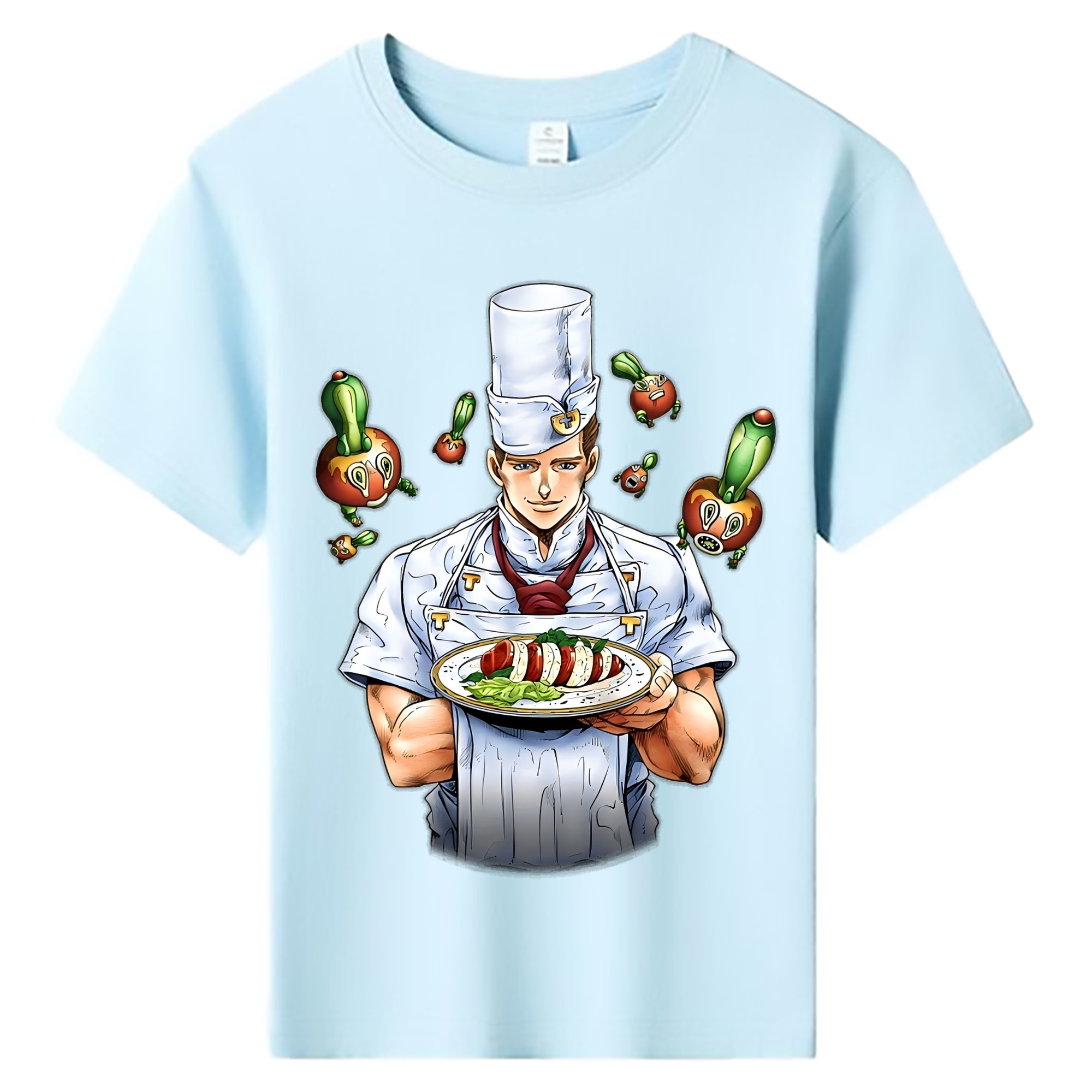 （画像用） ジョジョの奇妙な冒険 Tonio Trussardi JoJo's Bizarre Adventure トニオ?トラッサルディ 綿100％キッズTシャツ（フロントプリント）